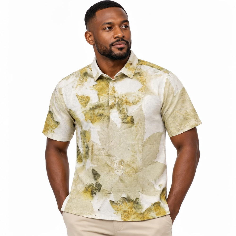 Chemise polo en lin